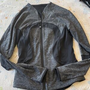 Lululemon Gray and Black Zip-Up Jacket Sz XS